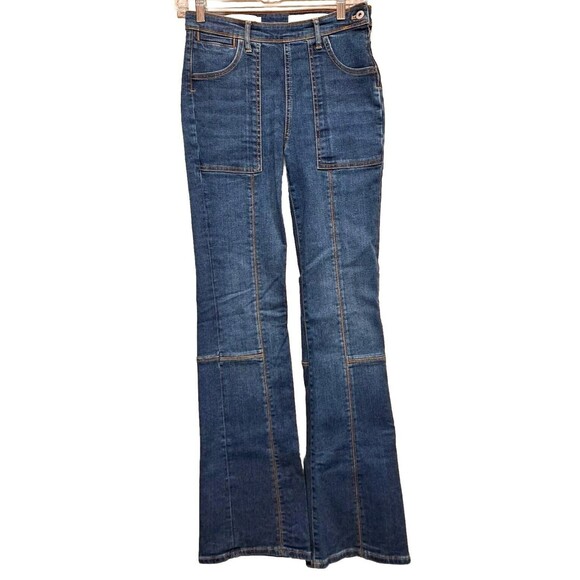 Anthropologie Pilcro And The Letterpress High-Rise Bootcut Jeans Side-Zip Sz 26 - Picture 11 of 12